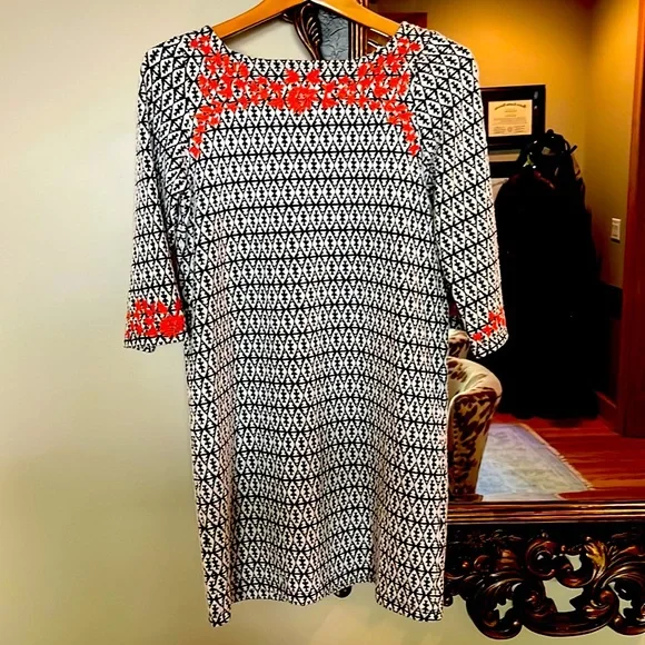 thml embroidered shift dress THML: Put Together Pretty Cream Embroidered Shift Dress – Shop the Mint main image 1
